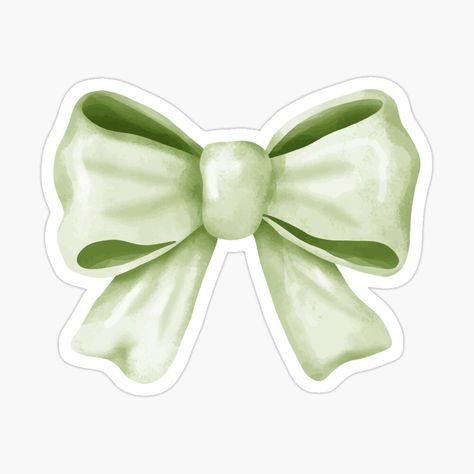 Get my art printed on awesome products. Support me at Redbubble #RBandME: https://www.redbubble.com/i/sticker/Aesthetic-green-bow-by-Myttong/165357766.EJUG5?asc=u Green Stickers Printable, Green Stickers Aesthetic Printable, Green Stickers Aesthetic, Green Aesthetic Stickers, Stickers Aesthetic Printable, Elf Aesthetic, Altoids Wallet, Green Stickers, Instagram Ios