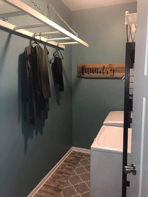 Laundry ladder Laundry Ladder, Laundry Closet Makeover, Laundry Chute, Laundry Room Ideas Small Space, Rustic Laundry Rooms, Mudroom Laundry Room, Laundry Room Renovation, Laundry Room Remodel, Laundry Room Inspiration