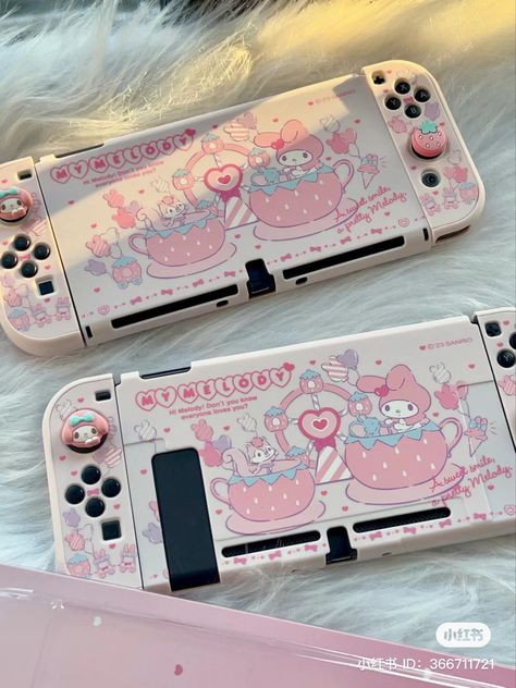 Nintendo Switch Aesthetic Case, Coquette Nintendo Switch, Nintendo Switch Accessories Kawaii, Kawaii Switch Accessories, Nintendo Switch Cute Case, Fancy Keyboard, Nintendo Switch Case, Nintendo Switch Accessories, Gaming Tech