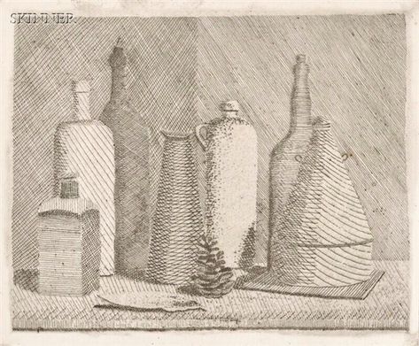 Georgio Morandi Still Life, Etching Still Life, Georgio Morandi, Van Gogh Drawings, Pencil Shading Techniques, Giorgio Morandi, Still Life Artists, Istoria Artei, Cabbages