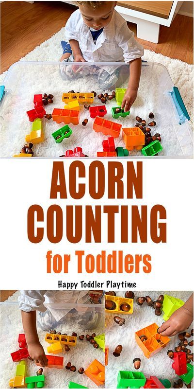 Counting For Toddlers, Fall Activities For Toddlers, Easy Math Activities, Craft Activities For Toddlers, Toddler Math, Toddler Daycare, Fall Acorns, Fall Preschool Activities, Math Activities For Kids