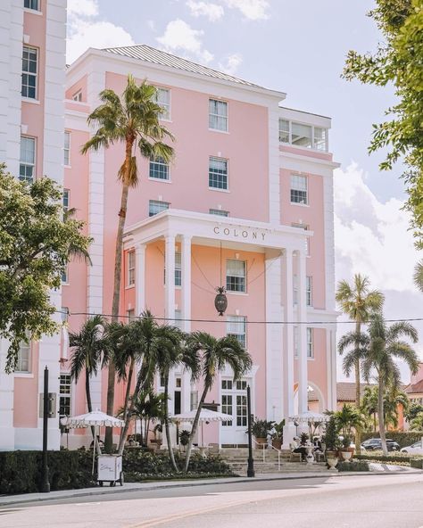 3 Day Itinerary - Palm Beach, Florida Palm Beach Bachelorette, Palm Beach Aesthetic, Palm Beach Nursery, Pink Blue Aesthetic, Beach Mood Board, Pink Places, Jensen Beach Florida, Florida Day Trips, Beach Color Palettes