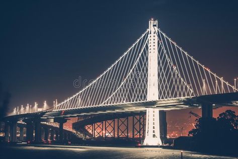 Oakland Bay Bridge. During Night Hours. Oakland Bridge Illumination , #SPONSORED, #Bridge, #Bay, #Oakland, #Illumination, #Hours #ad Bay Bridge San Francisco Night, Bay Bridge Tattoo, Bridge Lighting, Oakland Bay Bridge, Bridge Tattoo, Suspension Bridge, George Washington Bridge, Tat Ideas, Graphic Elements