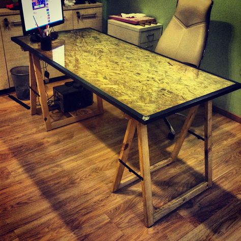 wood office table osb Osb Table, Osb Furniture, Osb Wood, Home Office Furniture Design, Craft Studios, Coffee Study, Plywood Table, Plywood Projects, Office Furniture Design