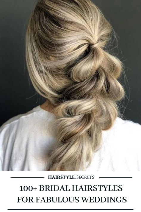 Become the ultimate Boho-bride with a pull-through braid that can bring extra shine to your ashy blonde hair. Check out this list and find some amazing bridal hairstyles that you can wear at the wedding. #bridalhairstyles #weddinghairstyles #braidedhairstyles #bohohairstyle #blondehairstyle #hairstylesecrets Pulled Back Wedding Hair, Long Hair Pulled Back, Mermaid Braids, Messy Updos, Ashy Blonde Hair, Hair And Makeup Wedding, Bridal Hairstyles With Braids, Hair Pulled Back, Infinity Braid