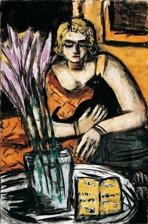 German Painters, Woman With Cat, Max Beckmann, St Louis Art Museum, Emil Nolde, Degenerate Art, St Louis Art, Expressionist Artists, German Expressionism