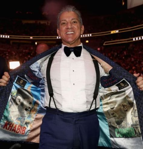 UFC legend and James Bond superfan Bruce Buffer channels his inner 007 with custom smoking jackets from King & Bay | Toronto, ON Bruce Buffer, The Incredible True Story, Roger Moore, Half Brother, Combat Sport, Sean Connery, Custom Clothing, James Bond, Family Name