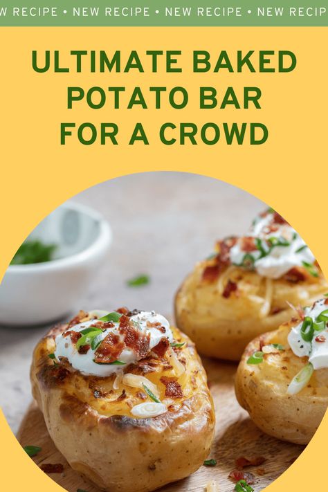 Loaded Baked Potato Bar Ideas for Dinner Potato Buffet, Baked Potato Bar Ideas, Loaded Baked Potato Bar, Potato Bar Ideas, Baked Potato Bar Toppings, Potato Bar Toppings, Tasty Dinner Ideas, Mashed Potato Bar, Baked Potato Bar