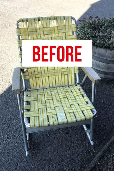 Check out this before and after old rocking chair upcycle. This is a great way to decorate Boho style on a budget. #chairupcyle #bohochair Chair Upcycle, Rocking Chair Makeover, Diy Rocking Chair, Old Rocking Chairs, Upcycle Chair, Macrame Chairs, Chair Redo, Style On A Budget, Porch Chairs