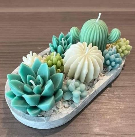 Best Selling Homemade Candles, Candle Succulent, Succulent Candles, Succulent Candle, Candle Bouquet, Handmade Candles Diy, Succulents Candles, Diy Candles Homemade, Idee Cricut