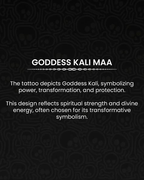 This Goddess Kali Maa tattoo is all about power and transformation. A symbol of fearlessness and divine energy. 🙌✨ #kalimaatattoo #tattooinspiration #spiritualtattoo #DivineStrength #TattooArt #goddesstattoo #transformationtattoo #exploremore #tattooculture #tattooideas Maa Kali Tattoo Design, Kali Goddess Tattoo, Kali Maa Tattoo, Maa Kali Tattoo, Kali Tattoo Design, Maa Tattoo, Kali Tattoo, Kali Maa, Kali Ma