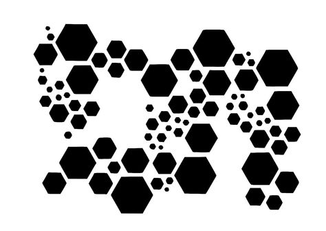 - - Hexagon stencil -- Where you see the black are the cut out parts of the stencil --This stencil can be used for a wide range of uses, from bleachdying or screen printing on clothes to wall art! -- Made from resusable flexable and washable clear mylar -- Simply spray paint, use a paint roller or a stencil brush over the stencil for great results!  -- I offer multiple sixes, if you need any of variation please message me and ill see what I can do :) Thanks for looking! Honeycomb Tattoo Design, Geometric Tattoo Pattern, Optical Illusion Tattoo, Tattoo Filler, Wall Stencil Patterns, Pattern Stencil, Wall Painting Decor, Textile Prints Design, Hip Hop Art