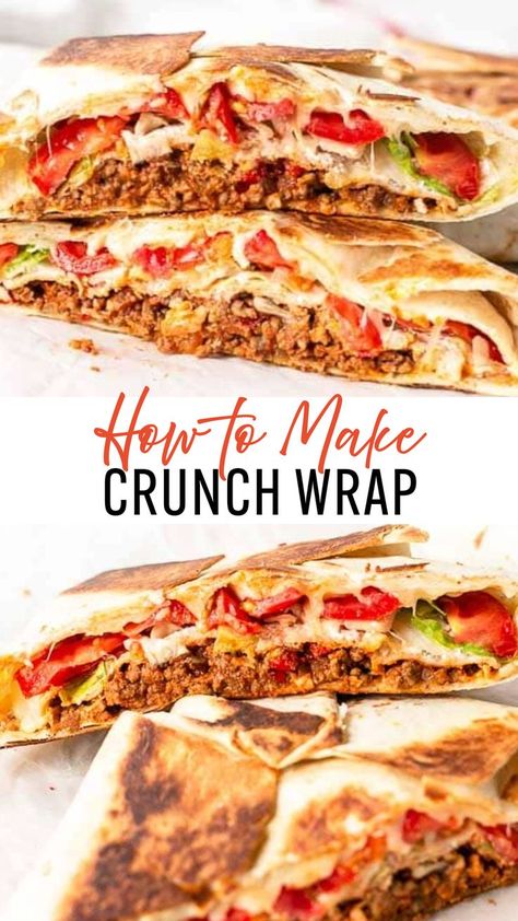 How To Make A Crunchwrap Supreme Cheeseburger Crunch Wrap, Tacobell Crunchwrap, Tortilla Homemade, Crunch Wrap Supreme Recipe, Taco Bells, Crunchwrap Supreme Recipe, Taco Bell Crunchwrap Supreme, Taco Bell Crunchwrap, Crunchwrap Recipe