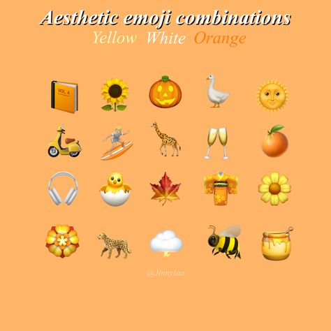 Orange yellow emoji combinations aesthetic Yellow Emoji Combinations, Orange Emoji Combinations, Red Emoji Combinations, Orange Emoji, Red Emoji, Purple Emoji, Emojis Combinations, Good Apps For Iphone, Aesthetic Emoji