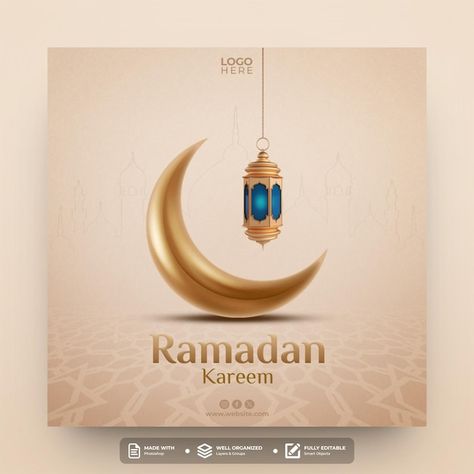 PSD ramadan kareem social media post tem... | Premium Psd #Freepik #psd Ramadan Ideas, Post Template Design, About Ramadan, Social Media Post Template, Social Media Designs, Ramadan Kareem, Post Templates, Media Post, Social Media Design