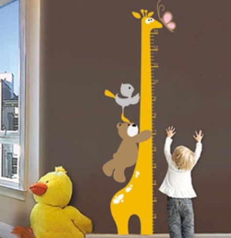 Look at me grow giraffe zoo height wall decal for children's room Giraffe Growth Chart, Wall Growth Chart, Kids Growth Chart, Cartoon Giraffe, Giraffe Nursery, Growth Charts, Kids Rooms Diy, Removable Wall Stickers, Kids Wall Decals