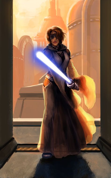 Jedi Consular Art, Star Wars Miraluka, Blind Jedi, Miraluka Jedi, Jedi Wisdom, Jedi Consular, Jedi Padawan, Female Jedi, Jedi Art