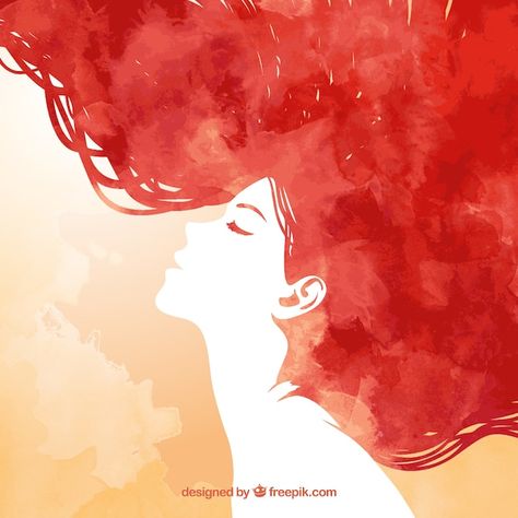 Redhead Woman, Redhead Art, Hair Illustration, Ginger Girls, Girls With Red Hair, Square Art, Hair Girl, Girl Inspiration, Hair Painting