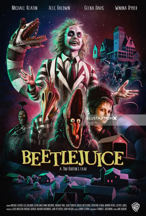 Winona Ryder Beetlejuice, Beetlejuice Poster, Beetlejuice Wallpaper, Beetlejuice Stuff, Beetlejuice 1988, Gfx Resources, Halloween Dollhouse, Tim Burton Beetlejuice, Best Halloween Movies