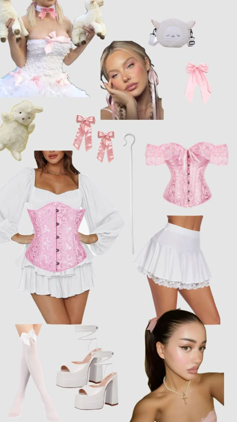 Lil Bo Peep Costume, Lil Bo Peep, Little Bo Peep Costume, Corset Halloween Costumes, Pink Halloween Costumes, Unique Couple Halloween Costumes, Classy Halloween Costumes, Hot Halloween Outfits, Halloween Coustumes