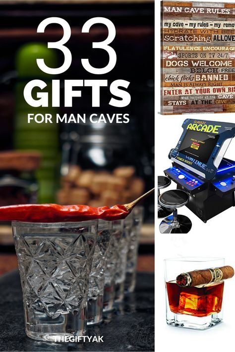 Give your man the perfect gift for his space. Make him feel like the most important thing in your life (ahead of his man cave!) #mancaves #giftsforhim #gifts Man Cave Gift Ideas For Men, Mancave Gift Ideas, Gifts For Man Cave, Man Cave Gift Ideas, Unique Man Cave Ideas, Man Cave Barn, Man Cave Must Haves, Man Cave Essentials, Man Cave Rules