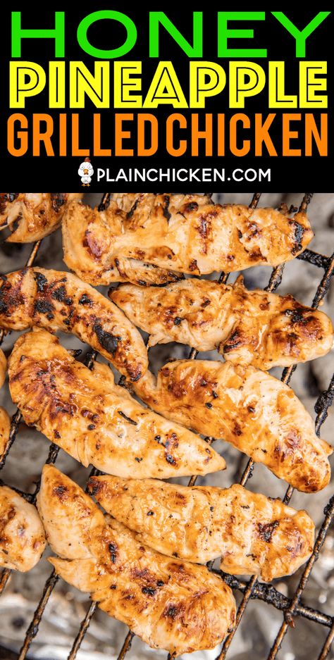 Chicken On The Grill, Marinade Chicken, Chicken Honey, Chicken Grilled, Liquid Vitamins, Diner Recept, Plain Chicken, Pineapple Chicken, Nutrition Articles