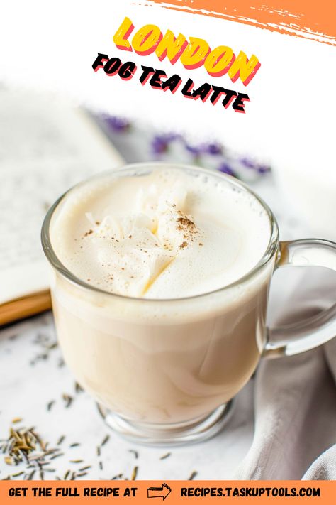 Indulge in the comforting flavors of a London Fog Tea Latte, a delightful blend of Earl Grey tea, steamed milk, and a hint of vanilla. This cozy drink is perfect for chilly mornings or relaxing afternoons. Discover the steps to create this café classic at home, elevating your tea experience with a touch of elegance. Whether you enjoy it warm or iced, this recipe will transport you to the charming streets of London with each sip. Perfect for tea lovers and those seeking a soothing beverage. Save Iced London Fog Latte, Iced London Fog, London Fog Recipe, Gf Deserts, London Fog Latte, London Fog Tea Latte, London Fog Tea, Bergamot Tea, Tea Latte Recipe