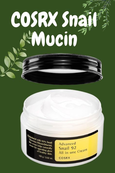 Long-lasting Hydration: Infused with 92% of snail mucin (also called Snail Secretion Filtrate), this cream builds a moisture barrier to plump, hydrate, and soothes skin. This everyday multi-solution cream glides onto the skin and revives skin radiance. Supercharged Repairing Moisturizer: A light-weight, gel-type cream repairs and soothes irritated, sensitized skin after breakouts like rosacea. Cosrx Snail Mucin, Cosrx Snail, Snail Mucin, Skin Radiance, Repair Cream, Moisturizer For Dry Skin, Gel Moisturizer, Face Moisturizer, Korean Skincare