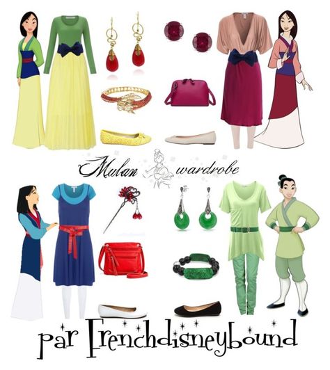 "Mulan" by frenchdisneybound ❤ liked on Polyvore featuring John Lewis, Dorothy Perkins, CachÃ©, New Look, WearAll, Donna Karan, No Lab, Doublju, Dsquared2 and Natures Jewelry Mulan Outfit, Disney Princess Inspired Outfits, Disney Character Outfits, Disney Bound Outfits Casual, Princess Inspired Outfits, Disney Dress Up, Disney Princess Outfits, Disney Themed Outfits, Cute Disney Outfits