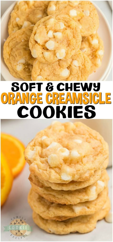 Fruit Creme Cookies, Creamcycle Cookies, Recipes With Orange Extract, Dreamcycle Cookies, Orange Meltaway Cookies, Orange Cream Dessert, Orange Party Snacks, Fruit Flavored Cookies, Orange Dreamsicle Cookies