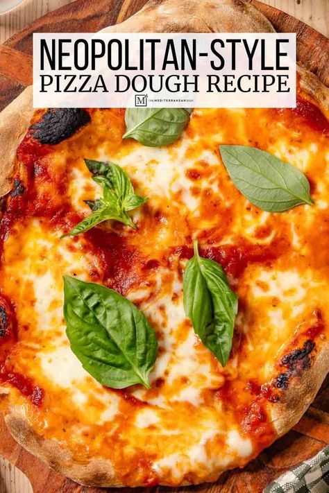 Learn to make Neapolitan-style Pizza Dough with this easy Neapolitan Pizza Dough recipe! No-knead dough with just 10 minutes of hands on time. Neopolitan Pizza Dough, Pizza Doe, Neapolitan Pizza Dough Recipe, Neapolitan Pizza Dough, Pizza Dough Ingredients, Italian Pizza Dough Recipe, Thick Crust Pizza, Neopolitan Pizza, Neapolitan Pizza