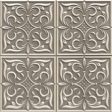 Inspired by vintage tin tiles, the field tile combines this iconic look with a modern sensibility. Vintage Tin Tiles, Glass Tile Crafts, Embossed Tile, Patterned Wall Tiles, Style Tiles, Decorative Wall Tiles, Tin Tiles, Tile Crafts, Ceramic Subway Tile