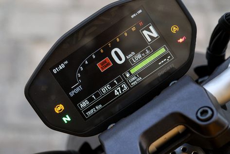 TFT Displays Are the Next Motorcycle Technology Trend • Gear Patrol Modern Bike, Digital Board, Car Gauges, Liquid Crystal Display, Gauge Cluster, Motorcycle Manufacturers, Creative Display, Ducati Monster, Sepeda Motor