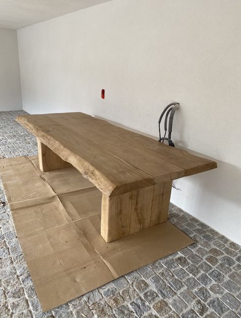 Table d'extérieur en chêne massif - Aux Bois Flottés Table Haute, Design