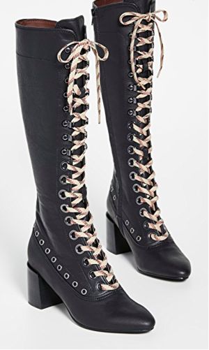 See by Chloe Victorian Tall Boots  | TrufflesandTrends.com Cute Tall Boots, Victorian Gothic Shoes, Medival Boots, Ringmaster Boots, Fantasy Shoes Boots, Dnd Boots, Victorian Boots Women, Victorian Outfits Women, Royal Boots