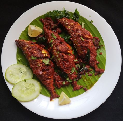 Dura Fishan Saleem, Mackrell Fish, Goan Fish Fry, Malabar Fish Curry, Goan Prawn Balchao, Masala Fish, Mackerel Fish, Coriander Leaves, Lemon Wedge