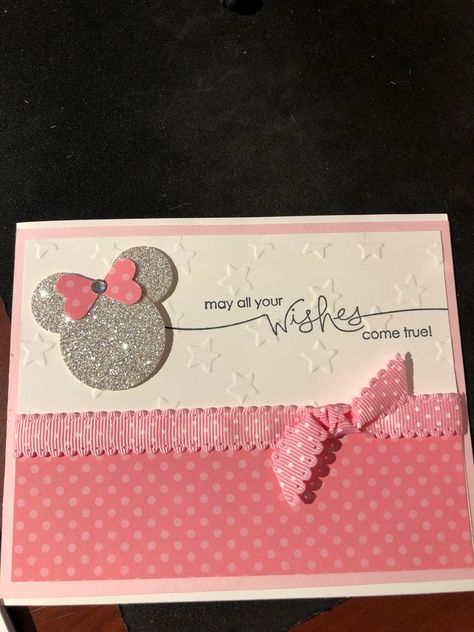 Disney Card Ideas, Mickey Mouse Cards Handmade, Disney Cards Handmade, Card Layout Ideas, Mickey Mouse Card, Disney Birthday Card, Disney Card, Ideas Birthday Card, Punch Art Cards