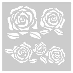 Roses Stencil, Template Art, Rose Stencil, Paint Stencils, Floral Stencil, Crazy Quilt Blocks, Quilting Stencils, Flower Outline, Stenciled Floor