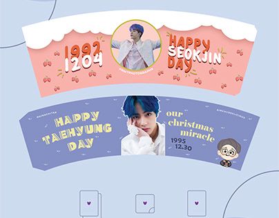 Cupsleeve Templates Png, Cup Sleeve Design Kpop Template, Cupsleeve Design Kpop Template, Skz Cupsleeve Event, Bt21 Photocards Holder, Sleeve Template, Photocard Holder, Cup Sleeves, Illustration Advertising