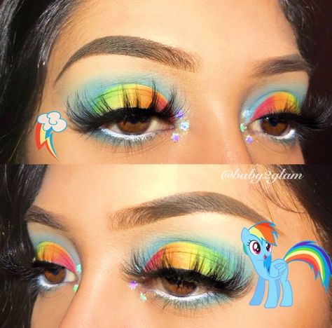 Pinky Pie Makeup, Rainbow Dash Makeup, Mlp Makeup, My Little Pony Makeup, Sparkle Cosplay, Twilight Makeup, Rainbow Dash Cosplay, Big Makeup, Pony Makeup