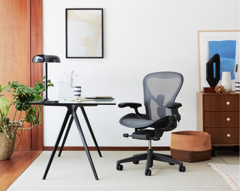 Work from Home - Herman Miller Herman Miller Office Chair, Aeron Chair, Best Ergonomic Office Chair, Modern Home Office Furniture, Teal Accent Chair, Best Office Chair, Work Chair, Office Furniture Modern, Mesh Office Chair