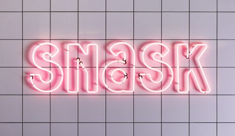 Snask – Logotype for Snask Neon Signage, Office Signage, Wayfinding Design, Business Signage, Neon Logo, All Of The Lights, Happy Hippie, Dive Bar, Wedding Neon Sign