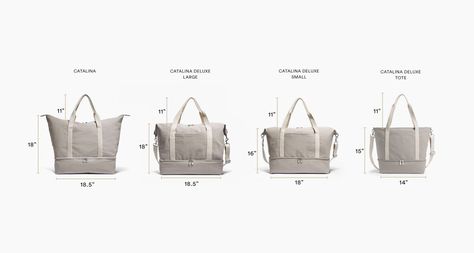 Comparison Guide - The Catalina Collection – Lo & Sons Packing Shoes, Canvas Weekender Bag, Classic Leather Tote, Stylish Travel Bag, Personalized Canvas Tote, Nurse Tote Bag, Bible Bag, Boat Tote, Vegan Tote Bag