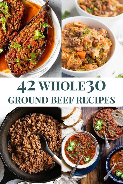 Whole30 Ground Beef Recipes, Whole30 Ground Beef, Crockpot Ground Beef Recipes, Ground Beef Crockpot Recipes, Crockpot Ground Beef, Bland Meals, Whole30 Diet, Whole30 Dinner Recipes, Whole30 Dinner