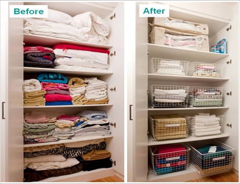 Bathroom Towel Storage Closet, Wash Cloth Storage Ideas, Bedroom Pantry, Towel Storage Ideas, Diy Shelving, Closet Organisation, Airing Cupboard, Organizing Linens, Organizar Closet