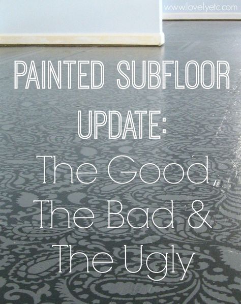 Painting Plywood, Painted Plywood Floors, Plywood Subfloor, Painted Plywood, Painted Wood Floors, Plywood Floor, Plywood Flooring, Painted Floor, Stenciled Floor