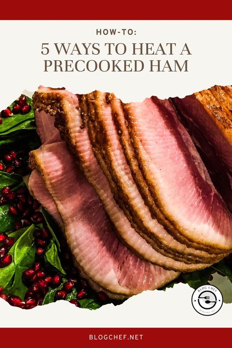 Wondering how to heat a precooked ham? Here's the how-to on five ways: bake the ham in the oven, heat the ham in the slow cooker or Instant Pot, microwave it, or grill it. How To Heat Spiral Ham In Oven, Heating Precooked Ham In Oven, How To Cook A Half Ham In The Oven, How To Cook A Fully Cooked Ham In Oven, Ham Instant Pot Recipes Precooked, Ham In Air Fryer Recipe, Ham In Roaster Oven How To Cook, Heating Ham In Crockpot, Pre Cooked Ham Recipes Ovens