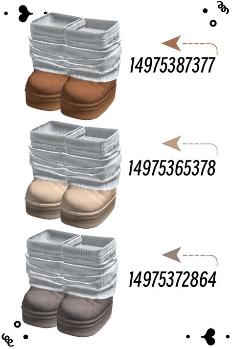 Bloxburg Boot Codes, Bloxburg Outfit Codes Winter Pants, Brookhaven Codes Leg Warmers, Leg Warmers Bloxburg Codes, Leg Warmer Berry Avenue Code, Roblox Sandals Codes, Boot Codes For Berry Ave, Leg Warmer Codes Bloxburg, Roblox Codes Leg Warmers