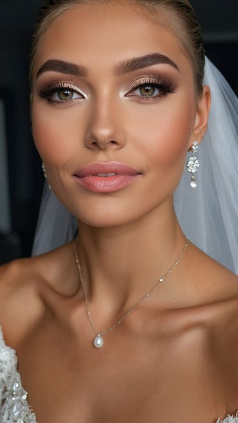 Discover stunning bridal hair and makeup ideas for brunettes blondes and Indian brides From classic veils to simple half updos get inspired for your 2024 wedding Explore our bridal hair and makeup services including pricing lists and unique bridal looks Modern Bride Makeup Look, Bridesmaid Makeup For Blondes, Evening Bridal Makeup, Winter Wedding Bride Makeup, Smokey Wedding Makeup The Bride, Real Bride Makeup, Neutral Glam Makeup Blue Eyes, Beachy Bridal Makeup, Soft Glam Bridal Makeup Brown Eyes Fair Skin