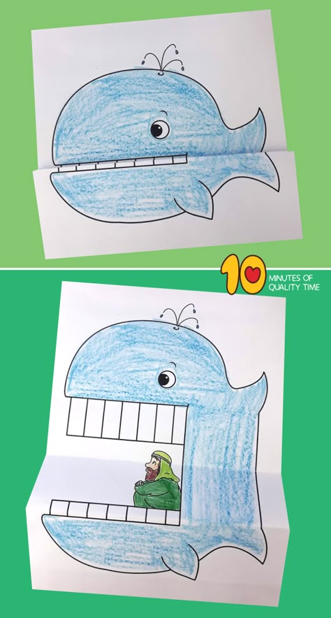 Jonah Bible Activity, Diy Jonah And The Whale, Jonah The Whale Crafts, Whale Kids Craft, Jonah Bible Story Craft, John And The Whale, Jonas And The Whale, Jonah And The Whale Activities Preschool, Jonah And The Whale Coloring Page Free Printable